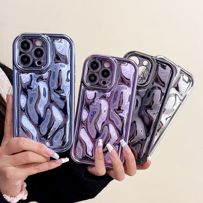 For iPhone SE 2022 /2020 / 8 / 7 Electroplating Meteorite Texture TPU Phone Case(Purple) - iPhone SE 2022 / 2020 / 8 / 7 Cases by buy2fix | Online Shopping UK | buy2fix