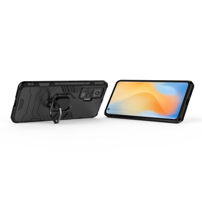 For vivo X50 Pro PC + TPU Anti-fall Protective Case with Ring Holder(Black) - OPPO & vivo Accessories by buy2fix | Online Shopping UK | buy2fix