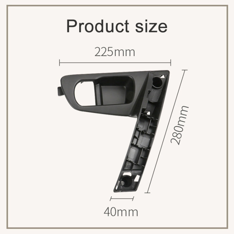 For Nissan Qashqai Left-Drive Car Door Inside Handle Base Bracket, Type:Base Left(Black) - Door Handles by buy2fix | Online Shopping UK | buy2fix