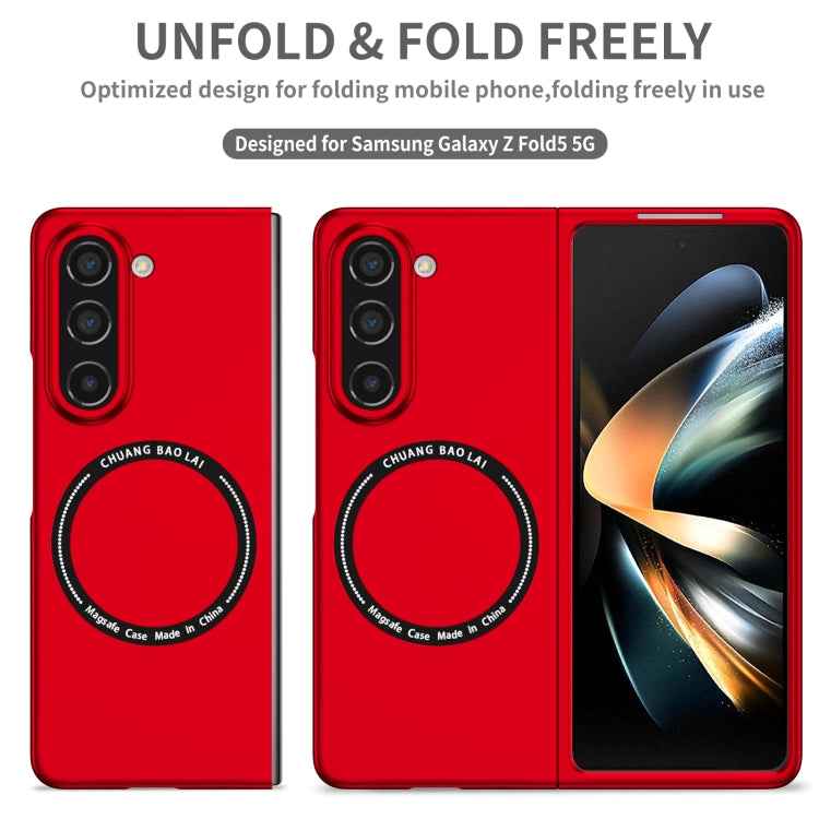 For Samsung Galaxy Z Fold5 Magsafe Magnetic Folding PC Phone Case(Red) - Galaxy Z Fold5 Cases by buy2fix | Online Shopping UK | buy2fix