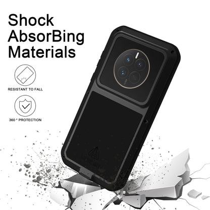 For Huawei Mate 50 LOVE MEI POWERFUL Metal Shockproof Life Waterproof Dustproof Phone Case(Yellow) - Huawei Cases by LOVE MEI | Online Shopping UK | buy2fix