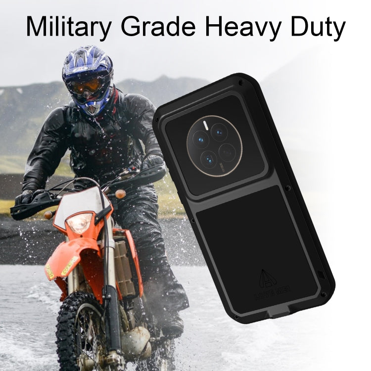 For Huawei P60 / P60 Pro / P60 Art LOVE MEI POWERFUL Metal Shockproof Life Waterproof Dustproof Phone Case(Silver) - Huawei Cases by LOVE MEI | Online Shopping UK | buy2fix