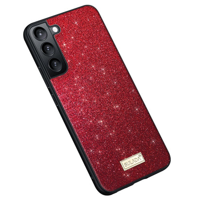 For Samsung Galaxy S23+ 5G SULADA Glittery TPU + Handmade Leather Phone Case(Red) - Galaxy S23+ 5G Cases by SULADA | Online Shopping UK | buy2fix