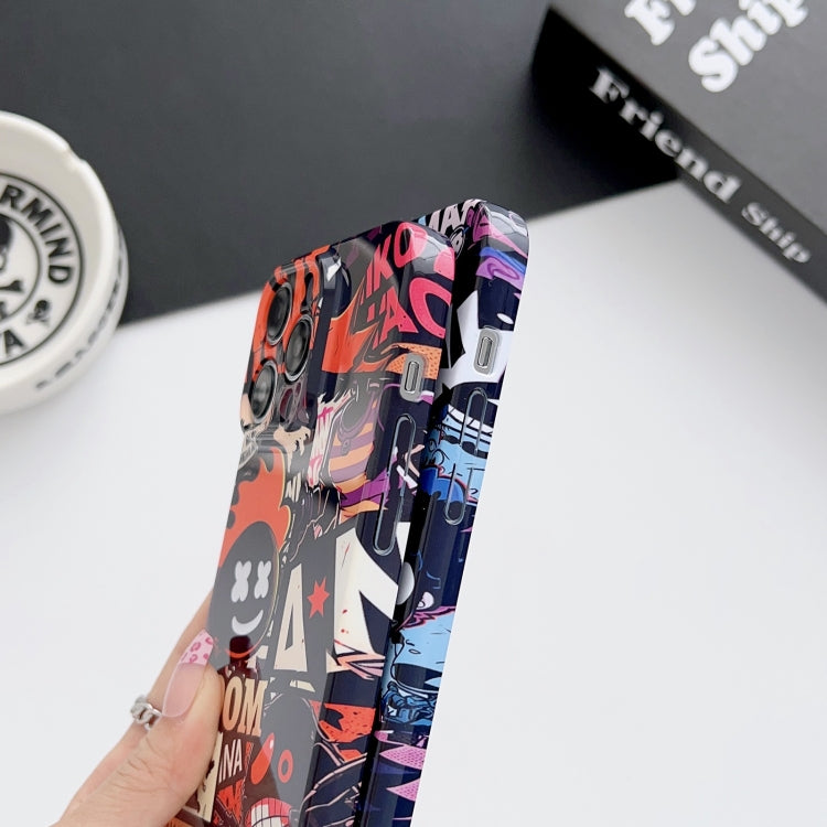 For iPhone 15 Pro Max Painted Pattern Precise Hole PC Phone Case(Working Comics) - iPhone 15 Pro Max Cases by buy2fix | Online Shopping UK | buy2fix