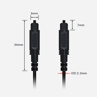 15m EMK OD2.2mm Digital Audio Optical Fiber Cable Plastic Speaker Balance Cable(Sky Blue) - Audio Optical Cables by EMK | Online Shopping UK | buy2fix