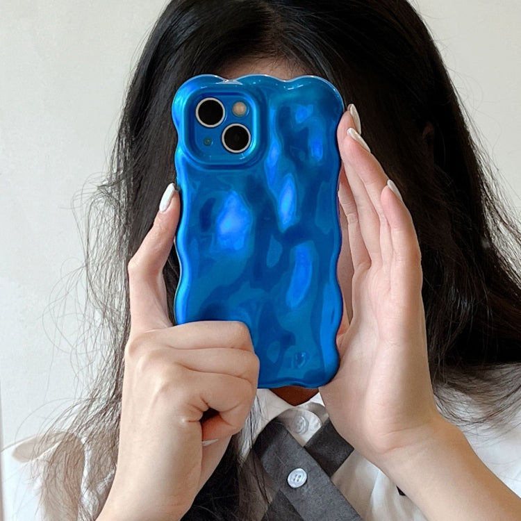 For iPhone 15 Pro Max Wave Bubbles TPU Phone Case(Blue) - iPhone 15 Pro Max Cases by buy2fix | Online Shopping UK | buy2fix