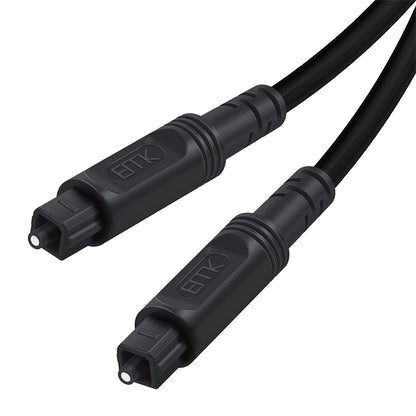 2m EMK OD4.0mm Square Port to Square Port Digital Audio Speaker Optical Fiber Connecting Cable(Black) - Audio Optical Cables by EMK | Online Shopping UK | buy2fix