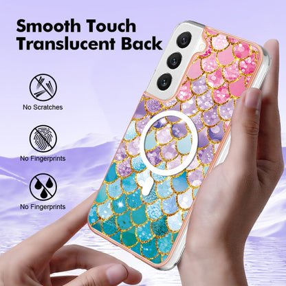 For Samsung Galaxy S22 5G Marble Pattern Dual-side IMD Magsafe TPU Phone Case(Colorful Scales) - Galaxy S22 5G Cases by buy2fix | Online Shopping UK | buy2fix