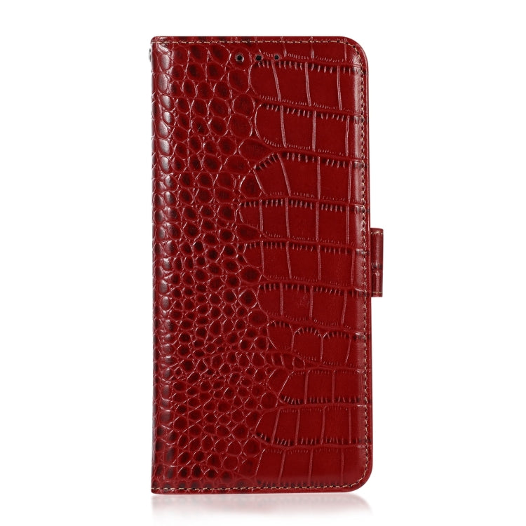 For Honor 90 Lite 5G / X50i Crocodile Top Layer Cowhide Leather Phone Case(Red) - Honor Cases by buy2fix | Online Shopping UK | buy2fix