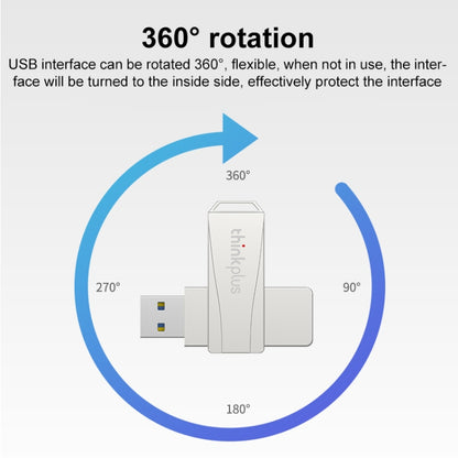 Lenovo Thinkplus USB 3.0 Rotating Flash Drive, Memory:128GB(Silver) - USB Flash Drives by Lenovo | Online Shopping UK | buy2fix