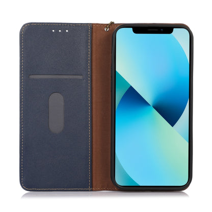 For Honor 90 Lite 5G / X50i KHAZNEH Nappa Top Layer Cowhide Leather Phone Case(Blue) - Honor Cases by buy2fix | Online Shopping UK | buy2fix