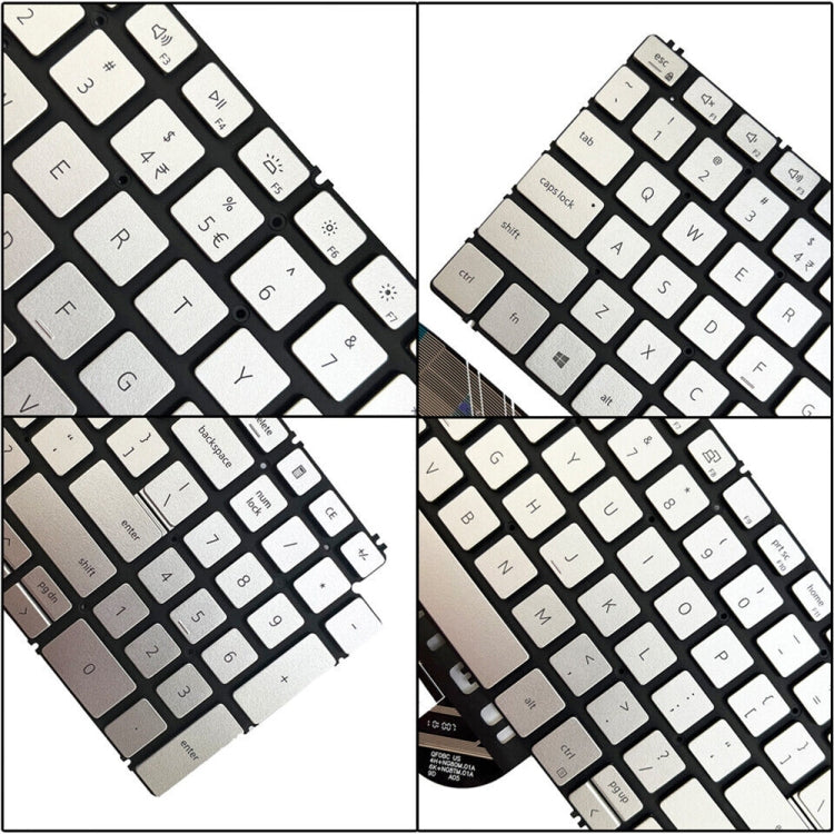 For Dell Inspiron 15 7590 / 7791 / 5584 US Version Backlight Laptop Keyboard(Silver) - Dell Spare Parts by buy2fix | Online Shopping UK | buy2fix