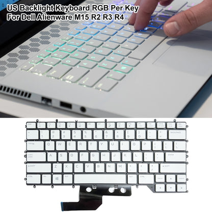 For Dell Alienware M15 / R3 / R4 US Version RGB Backlight Laptop Keyboard(White 0Y00RH) - Dell Spare Parts by buy2fix | Online Shopping UK | buy2fix