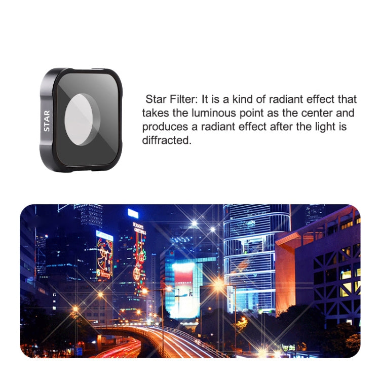 STAR Filter Action Camera Lens Filter For GoPro Hero11 Black / Hero11 Black mini / HERO10 Black / HERO9 Black - Lens Filter by buy2fix | Online Shopping UK | buy2fix