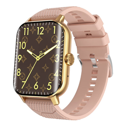 F12 2.02 inch Curved Screen Smart Watch Supports Voice Call/Blood Sugar Detection(Gold + Pink) - Smart Watches by buy2fix | Online Shopping UK | buy2fix