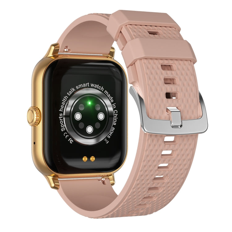 F12 2.02 inch Curved Screen Smart Watch Supports Voice Call/Blood Sugar Detection(Gold + Pink) - Smart Watches by buy2fix | Online Shopping UK | buy2fix