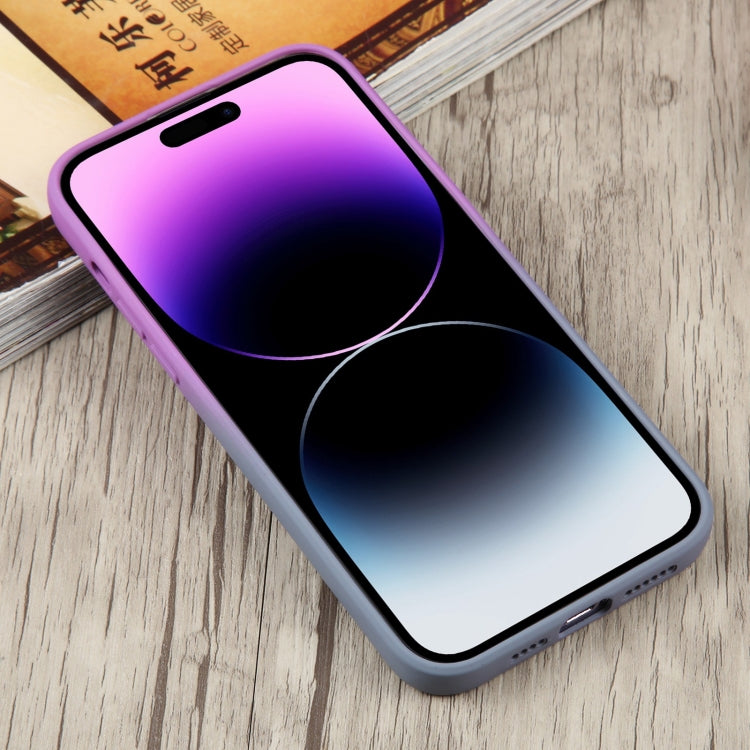 For iPhone 15 Pro Liquid TPU Silicone Gradient MagSafe Phone Case(Purple) - iPhone 15 Pro Cases by buy2fix | Online Shopping UK | buy2fix