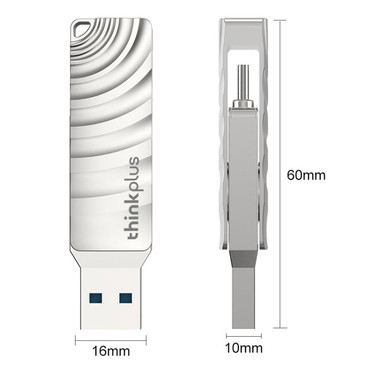 Lenovo Thinkplus MU232 USB 3.2 + USB-C / Type-C Dual Head Flash Drive, Memory:64GB - USB Flash Drives by Lenovo | Online Shopping UK | buy2fix