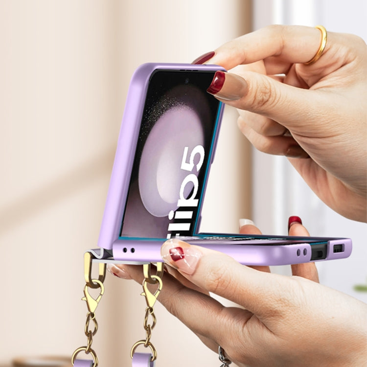 For Samsung Galaxy Z Flip5 GKK Ultra-thin Handbag Phone Case(White) - Galaxy Z Flip5 Cases by GKK | Online Shopping UK | buy2fix