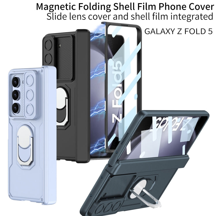 For Samsung Galaxy Z Fold5 GKK Integrated Folding Armored Shell PC Phone Case(Silver) - Galaxy Z Fold5 Cases by GKK | Online Shopping UK | buy2fix