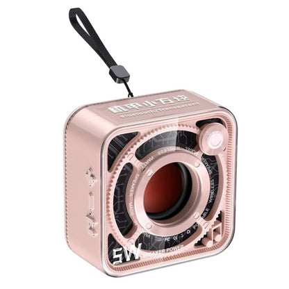 T&G DW12 Portable Mini Wireless Bluetooth Speaker Transparent Subwoofer Support TF Card(Pink) - Mini Speaker by T&G | Online Shopping UK | buy2fix