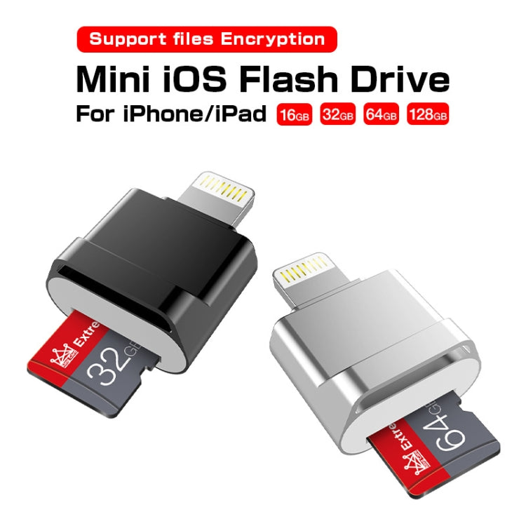 MicroDrive 8pin To TF Card Adapter Mini iPhone & iPad TF Card Reader, Capacity:32GB(Silver) -  by MICRODRIVE | Online Shopping UK | buy2fix