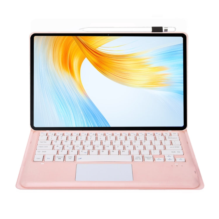 For Honor MagicPad 13 AH16-A TPU Ultra-thin Detachable Bluetooth Keyboard Tablet Leather Case with Touchpad(Pink) - Huawei Keyboard by buy2fix | Online Shopping UK | buy2fix