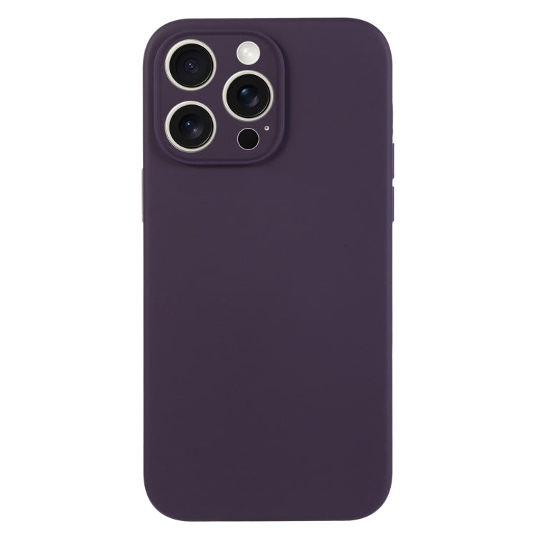 For iPhone 15 Pro Max Pure Color Liquid Silicone Fine Pore Phone Case(Berry Purple) - iPhone 15 Pro Max Cases by buy2fix | Online Shopping UK | buy2fix