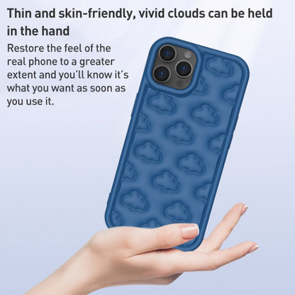 For iPhone 15 Pro Max 3D Cloud Pattern TPU Phone Case(Dark Blue) - iPhone 15 Pro Max Cases by buy2fix | Online Shopping UK | buy2fix