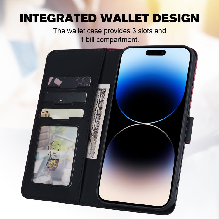 For iPhone 15 Pro Max Cute Pet Series Color Block Buckle Leather Phone Case(Black) - iPhone 15 Pro Max Cases by buy2fix | Online Shopping UK | buy2fix