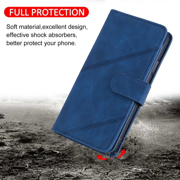 For iPhone 15 Pro Max Skin Feel Multi-card Wallet Leather Phone Case(Blue) - iPhone 15 Pro Max Cases by buy2fix | Online Shopping UK | buy2fix