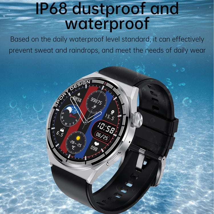 HDT MAX 1.60 inch Black Dial Bamboo Steel Band IP68 Waterproof Smart Watch Support Bluetooth Call(Black) - Smart Watches by buy2fix | Online Shopping UK | buy2fix