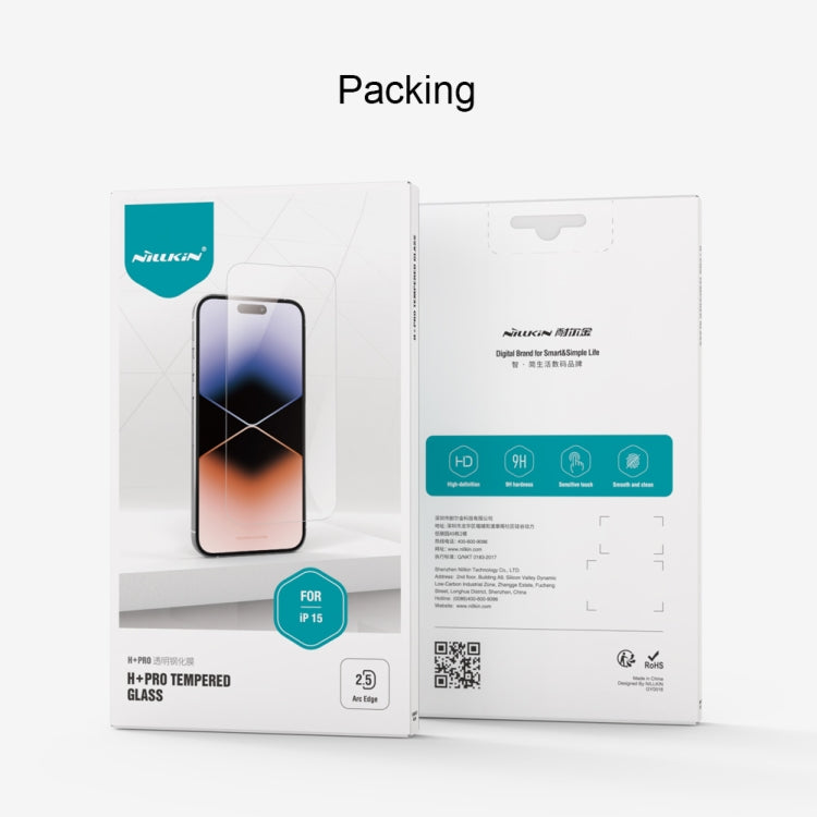 For iPhone 15 Pro Max NILLKIN H+Pro 0.2mm 9H Explosion-proof Tempered Glass Film - iPhone 15 Pro Max Tempered Glass by NILLKIN | Online Shopping UK | buy2fix