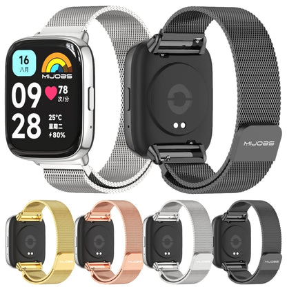 For Redmi Watch 3 Lite / Watch 3 Active Mijobs Milan Magnetic Metal Watch Band(Gold) - Watch Bands by MIJOBS | Online Shopping UK | buy2fix