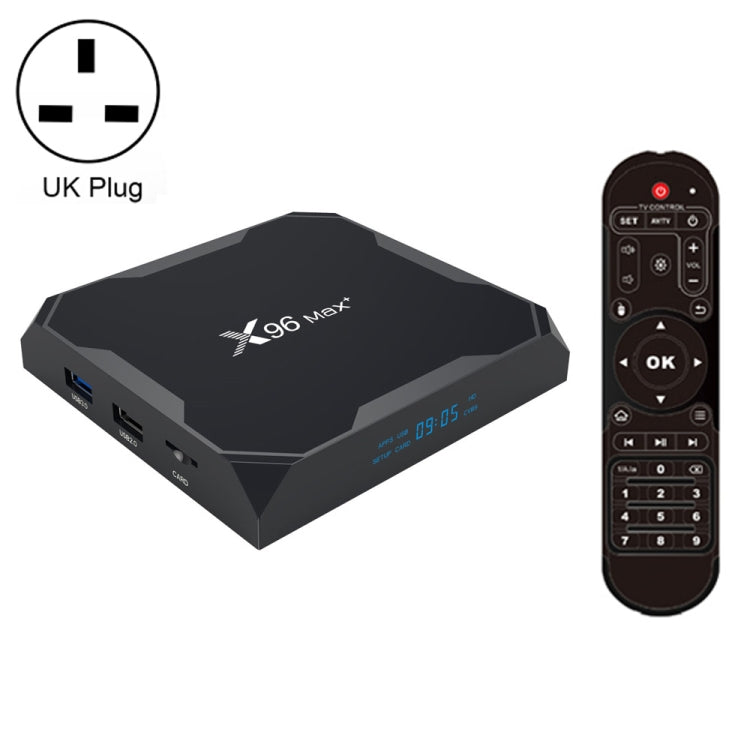 X96 max+ 4K Smart TV Box, Android 9.0, Amlogic S905X3 Quad-Core Cortex-A55,4GB+64GB, Support LAN, AV, 2.4G/5G WiFi, USBx2,TF Card, UK Plug - Consumer Electronics by Beelink | Online Shopping UK | buy2fix