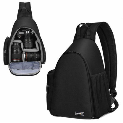 Cwatcun D17 Camera Shoulder Crossbody Backpack(Black) - Backpack by Cwatcun | Online Shopping UK | buy2fix