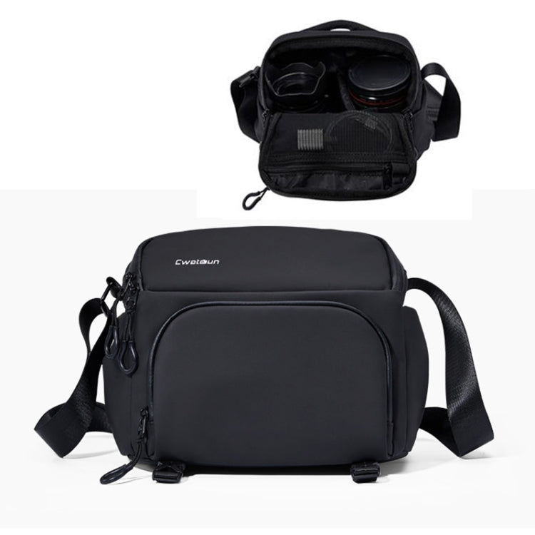 Cwatcun D101 Crossbody Camera Bag Photography Lens Shoulder Bag, Size:20 x 20.5 x 15cm(Black) - Strap Satchel by Cwatcun | Online Shopping UK | buy2fix