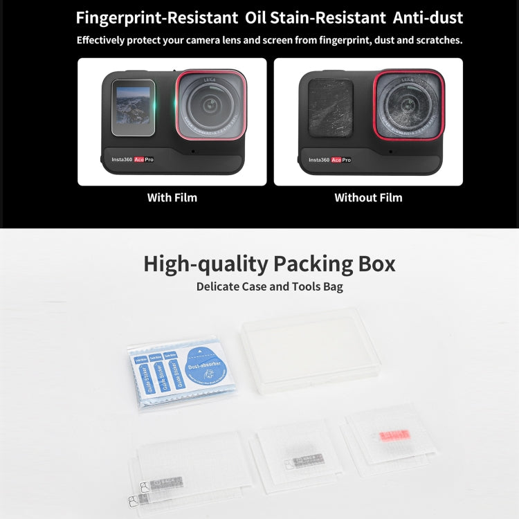 For Insta360 Ace Sunnylife 3 in 1 Rear & Front Screen Lens Explosion proof Film(1 Set) - Protective Film & Stickers by Sunnylife | Online Shopping UK | buy2fix