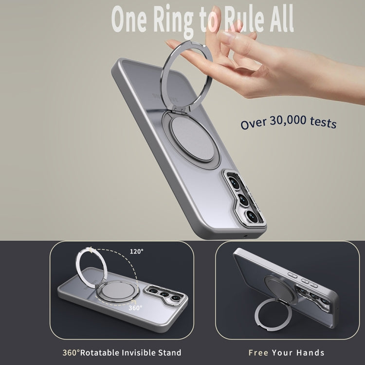 For Samsung Galaxy S23 FE 5G 360-degree Rotating MagSafe Magnetic Holder Phone Case(Titanium Grey) - Galaxy S23 FE 5G Cases by buy2fix | Online Shopping UK | buy2fix