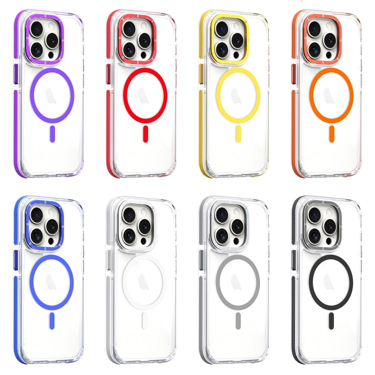 For iPhone 14 Pro Max Dual-Color Clear Acrylic Hybrid TPU MagSafe Phone Case(Grey) - iPhone 14 Pro Max Cases by buy2fix | Online Shopping UK | buy2fix