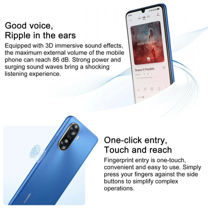 HUAWEI Enjoy 70z, 8GB+128GB, Side Fingerprint Identification, 6.75 inch HarmonyOS 4.0 Octa Core 2.4GHz, Network: 4G, Not Support Google Play(Blue) - Huawei Mate & P by Huawei | Online Shopping UK | buy2fix