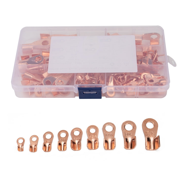 140 PCS Icstation Open Barrel Pure Copper Ring Lug Wire Crimp Terminals Assortment Kit - In Car by buy2fix | Online Shopping UK | buy2fix