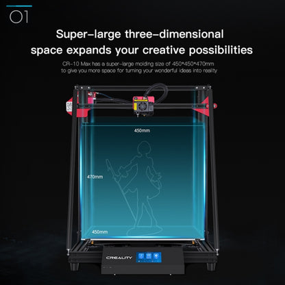 CREALITY CR-10 Max 750W Automatic Leveling Golden Triangle DIY 3D Printer, Print Size : 45 x 45 x 47cm, UK Plug - 3D Printer by Creality | Online Shopping UK | buy2fix