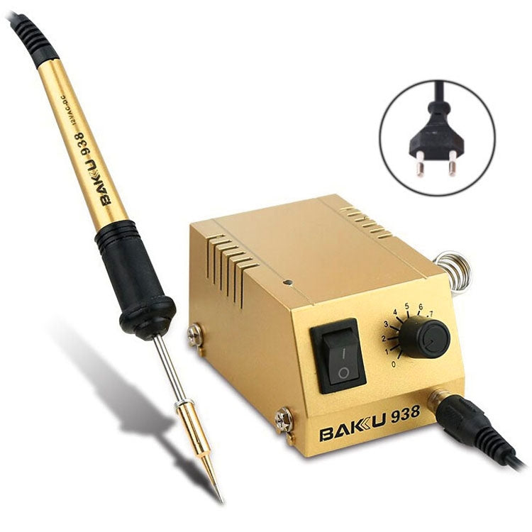 BAKU BK-938 AC 220V 1-18W Mini Thermostatic Soldering Station Electric Iron, EU Plug (Random Color Delivery) - Electric Soldering Iron by BAKU | Online Shopping UK | buy2fix