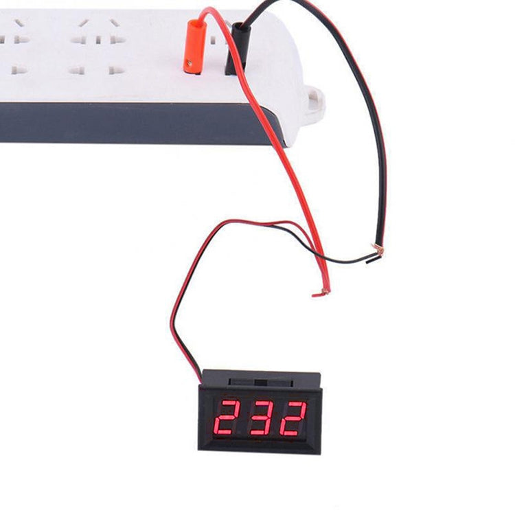 10 PCS 0.36 inch 3 Wires Digital Voltage Meter with Shell, Color Light Display, Measure Voltage: DC 0-100V (Red) - Consumer Electronics by buy2fix | Online Shopping UK | buy2fix