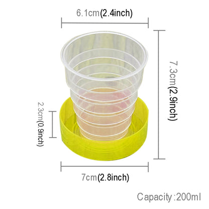4 PCS 200ml Fashionable Outdoor Activity Using Plastic Portabel Folding Dringking Cup - Home & Garden by buy2fix | Online Shopping UK | buy2fix