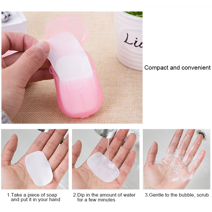 5 PCS Disposable Portable Travel Boxed Confetti Soap Mini Soap Paper, Random Color Delivery - Home & Garden by buy2fix | Online Shopping UK | buy2fix