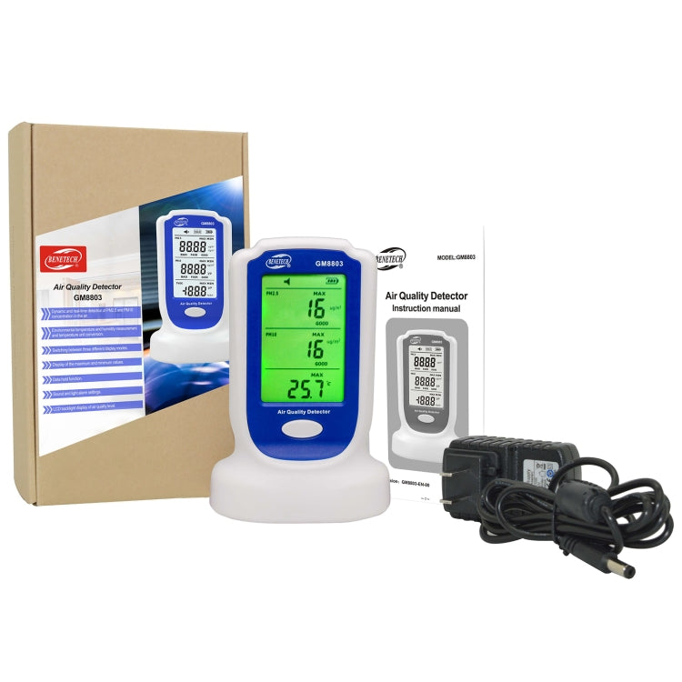 BENETECH GM8803 Home Indoor Air Quality Detector Haze Smog Tester PM2.5 PM10 Gas Analyzers - Consumer Electronics by BENETECH | Online Shopping UK | buy2fix