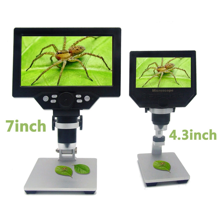 G1200 7 inch LCD Screen 1200X Portable Electronic Digital Desktop Stand Microscope, UK Plug - Consumer Electronics by buy2fix | Online Shopping UK | buy2fix