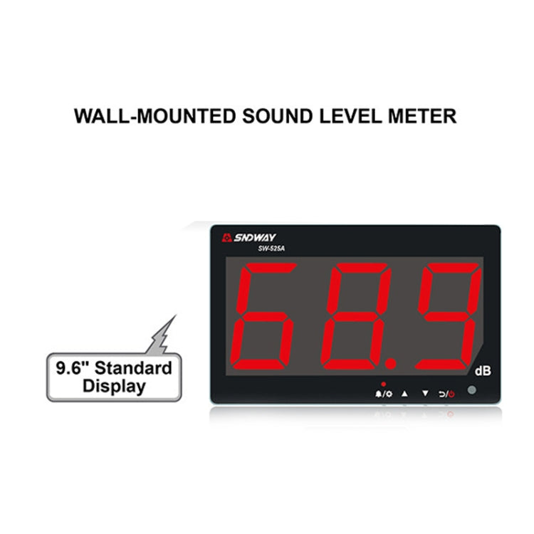 SNDWAY SW525A Wall-mounted Sound Level Meter DB Noise Tester - Consumer Electronics by SNDWAY | Online Shopping UK | buy2fix